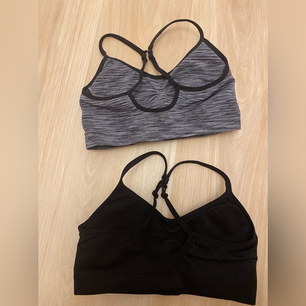 Women's Black and Gray Sport Bra set of two St Eve - Picture 2 of 11